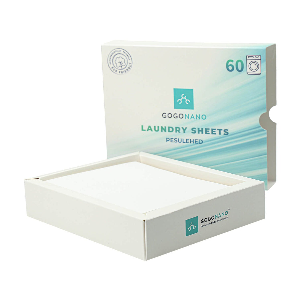 4. Open GoGoNano Laundry Sheets box showing sheets inside