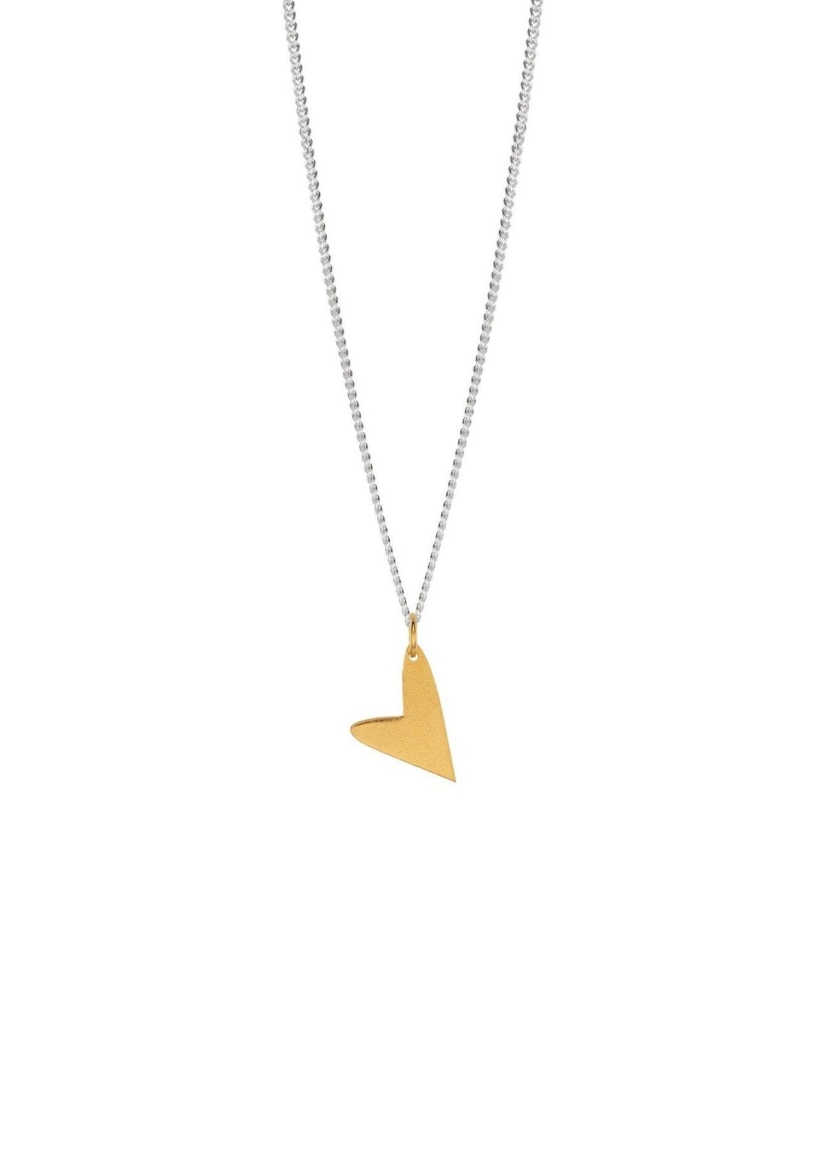 4. Studio image of Love Necklace in gold by NO MORE, showing heart-shaped pendant