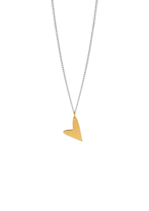 4. Studio image of Love Necklace in gold by NO MORE, showing heart-shaped pendant