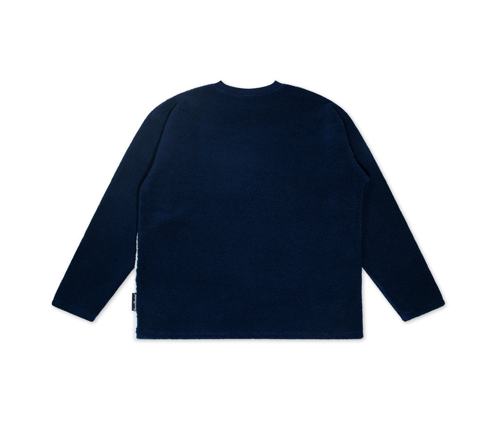 7. Back view of Moomin by NordicBuddies navy fleece in studio