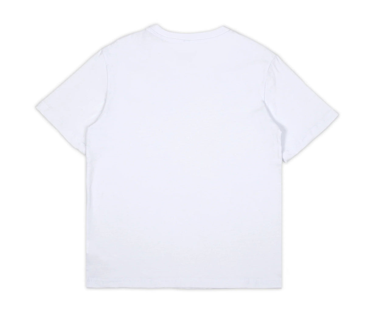 3. Back view of women's white Moomintroll's Adventure t-shirt by NordicBuddies in studio setting