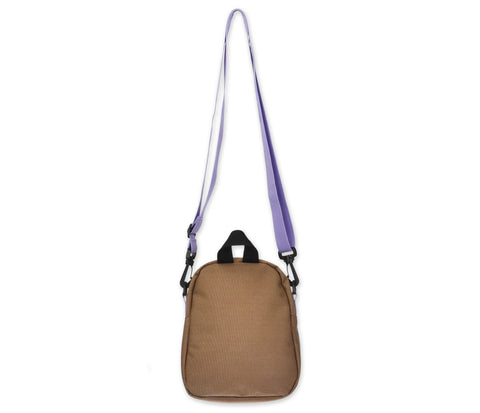 2. Back view of Moomin by NordicBuddies Moomintroll Adventure Cross Body Bag in brown with lilac strap