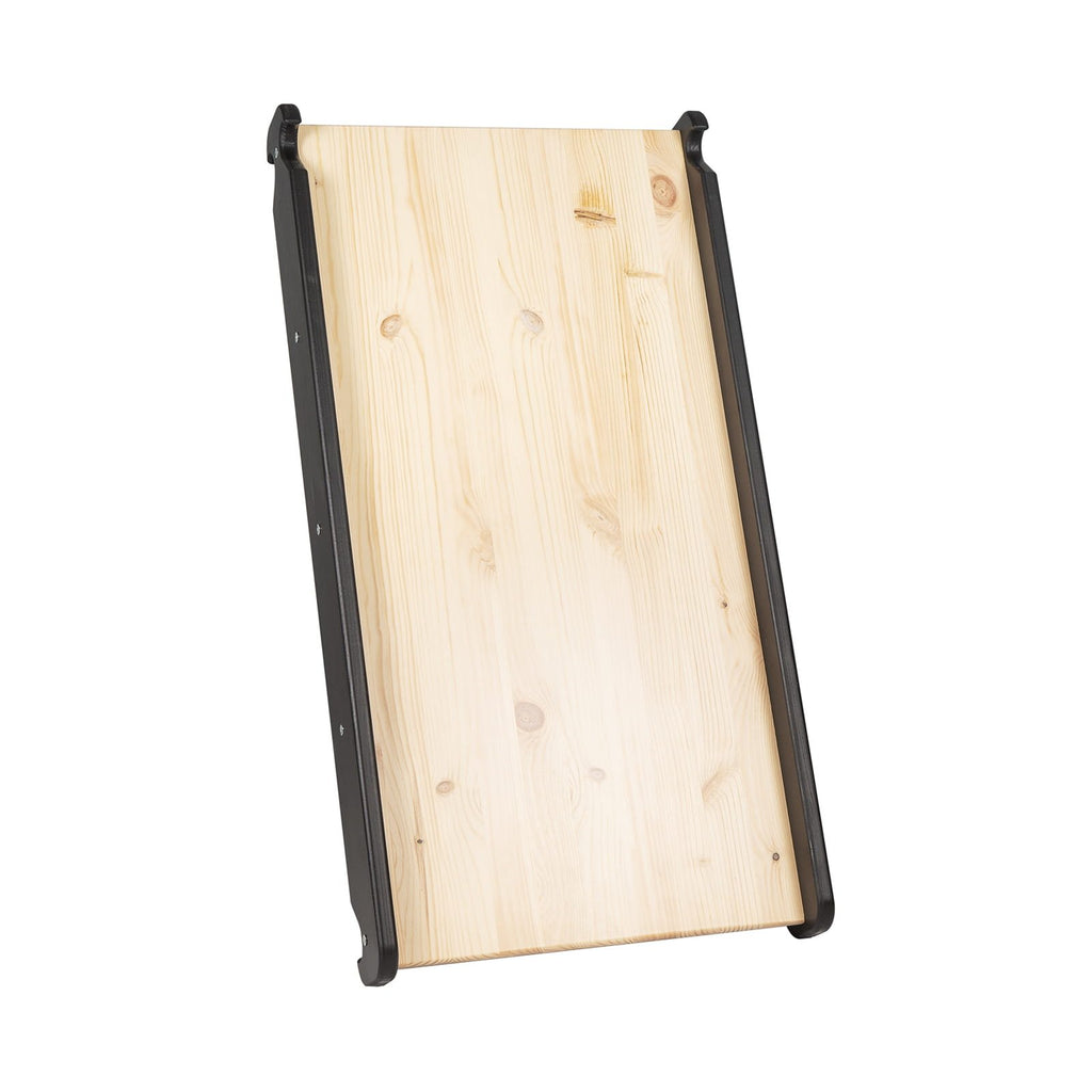3. Wooden slide board with black edges, designed for children's climbing set