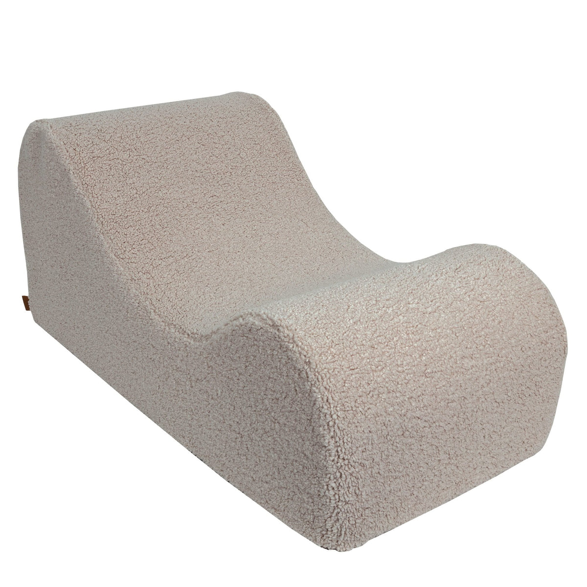 5. Light grey Wave Lounger without headrest, showcasing S-shaped contour and soft texture