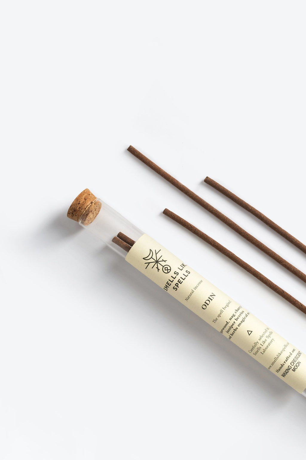 3. Close-up of Smells Like Spells Natural Incense ODIN, highlighting incense sticks and packaging details