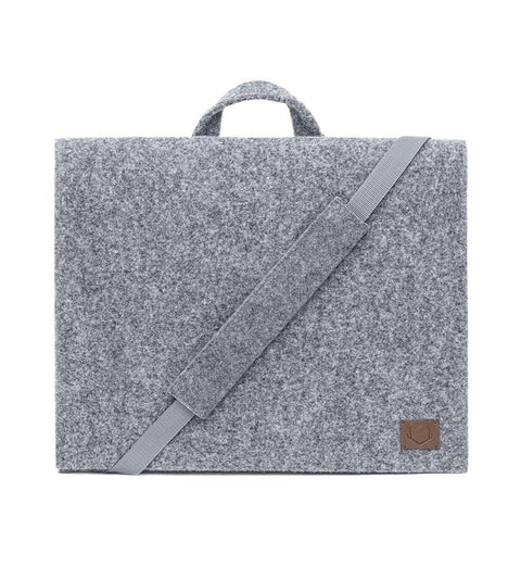 3. Studio shot of grey Nordhale Briefcase Hjo showing adjustable shoulder strap