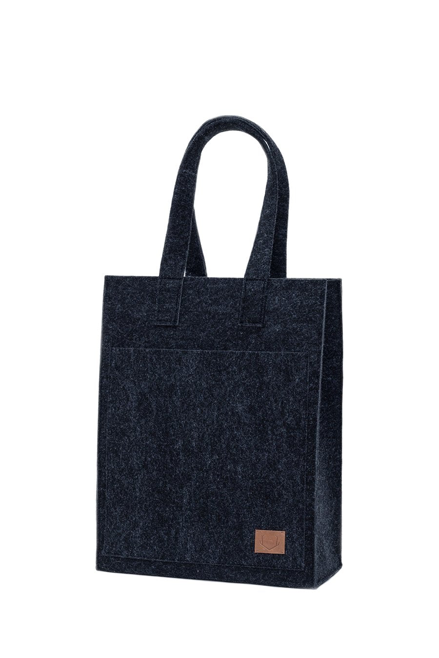 4. Studio image of Nordhale Hof Tote Bag in black, highlighting its structured design