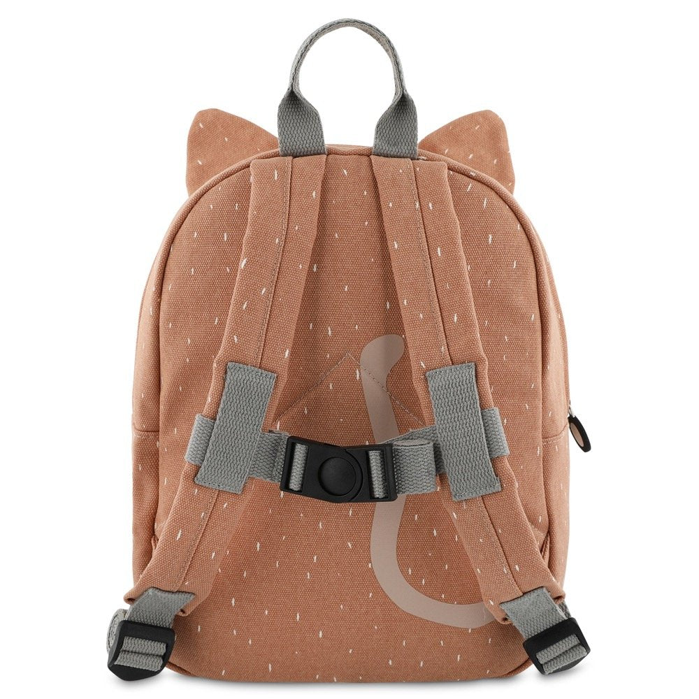3. Back view of Trixie Baby Mrs Cat backpack showing adjustable padded shoulder straps and chest strap