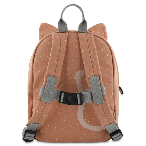 3. Back view of Trixie Baby Mrs Cat backpack showing adjustable padded shoulder straps and chest strap