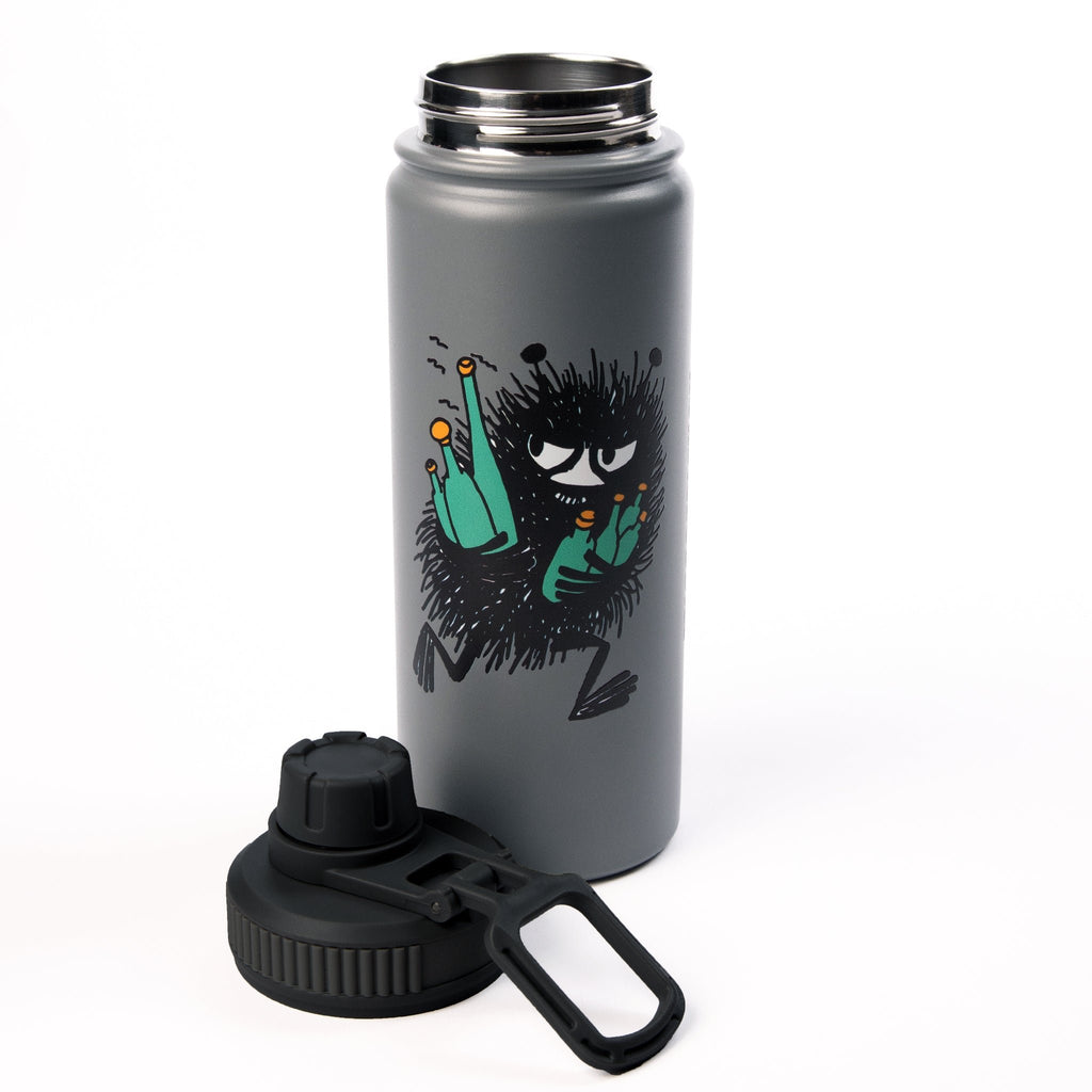 6. Stinky Thermal Everyday Bottle with lid removed, displaying stainless steel interior and Stinky design