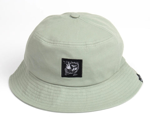 5. Light green Stinky Bucket Hat by Moomin, studio product image showing front view