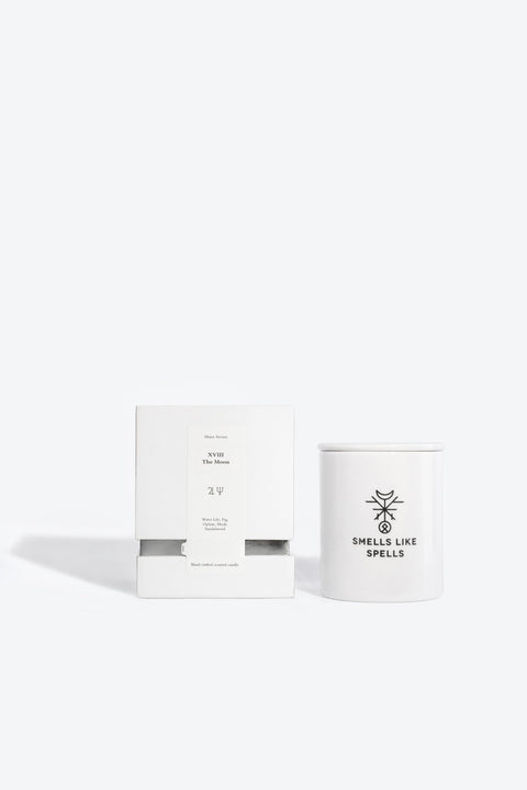 2. Smells Like Spells Scented Candle THE MOON with packaging, featuring hand-made porcelain container and box