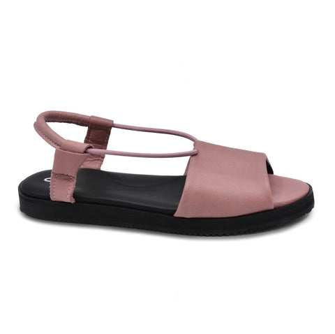 4. Side view of Omaking pink Berlin sandals, highlighting lightweight EVA rubber outsole