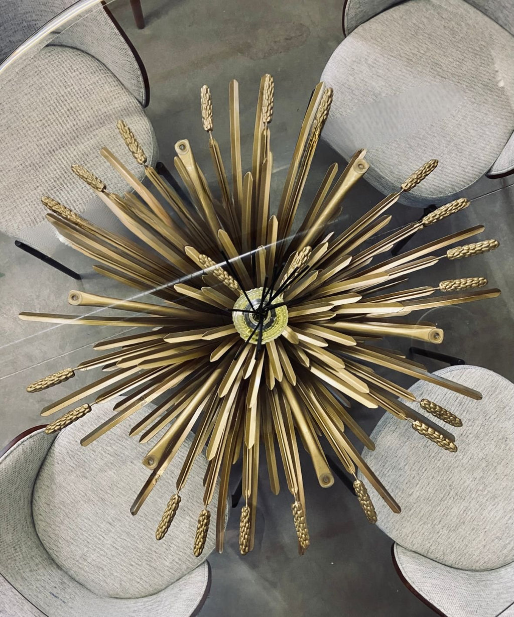10. Artistic top view of Candledust Breeze diffuser reeds arranged in a circular pattern