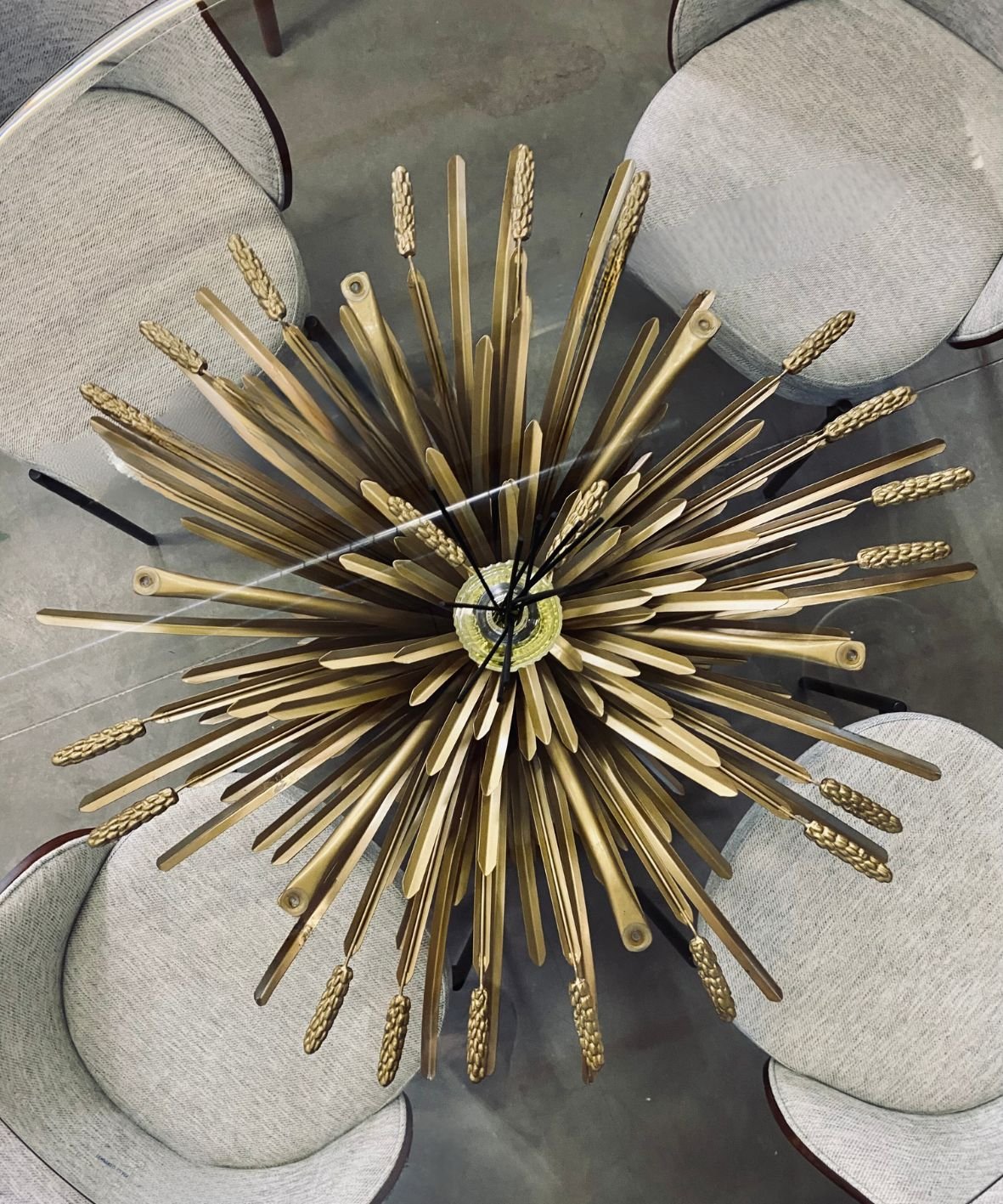 10. Artistic top view of Candledust diffuser reeds arranged in a decorative pattern