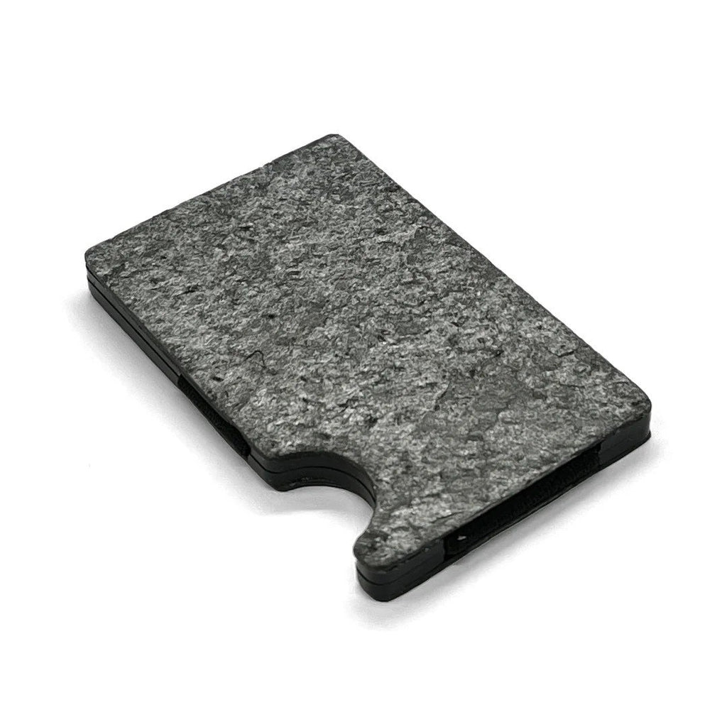 2. Studio shot of Tume Kask cardholder showcasing natural slate stone texture