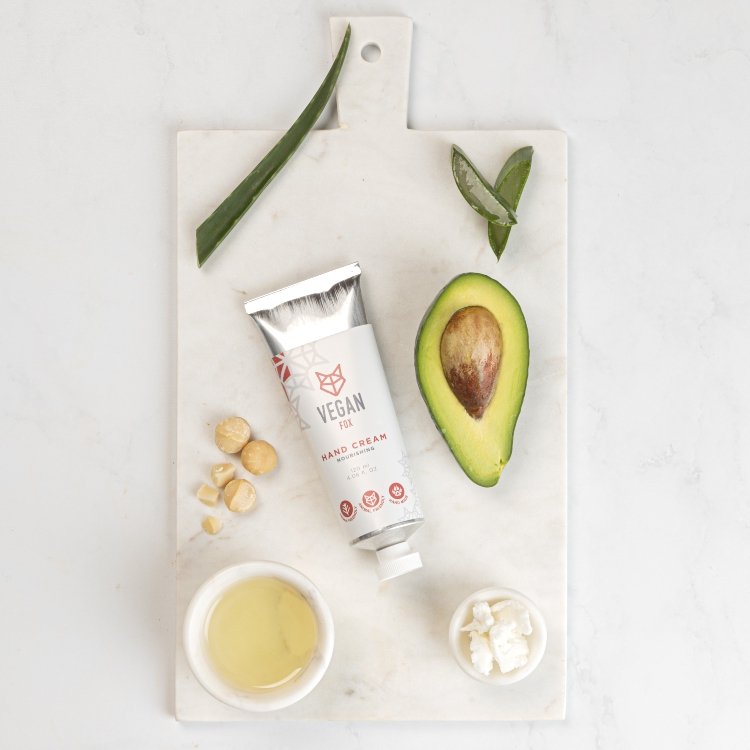 5. Trio of Vegan Fox Hand Creams, including Nourishing, Moisturising, and Protective variants, in a garden setting