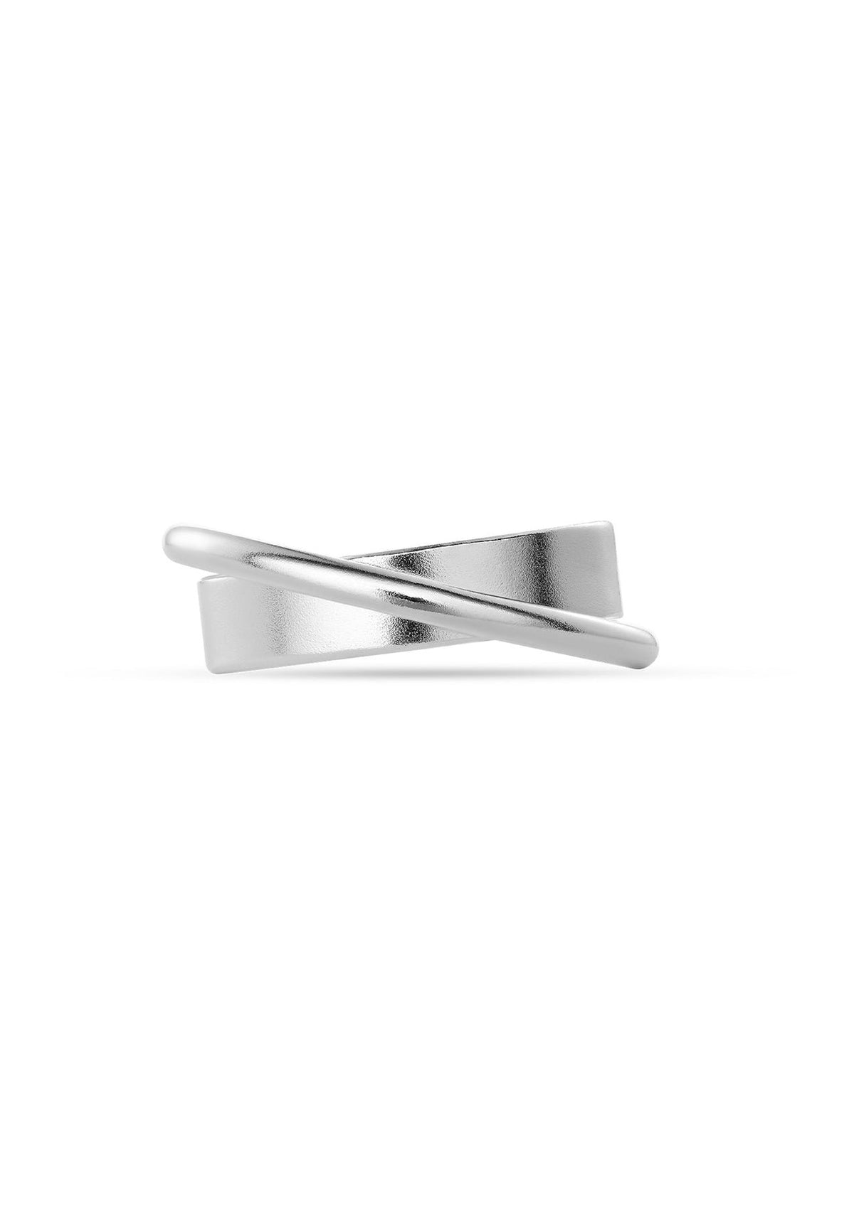4. Studio image of NO MORE Andromeda Ring in sterling silver, showcasing its unique handcrafted angles