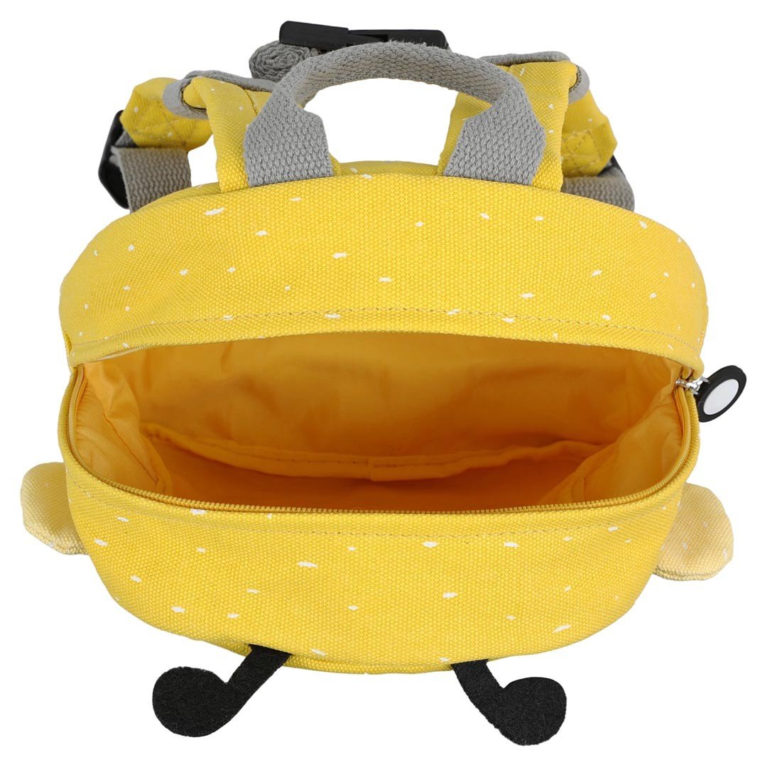 6. Open top view of Mr. Bumblebee backpack showing spacious main compartment