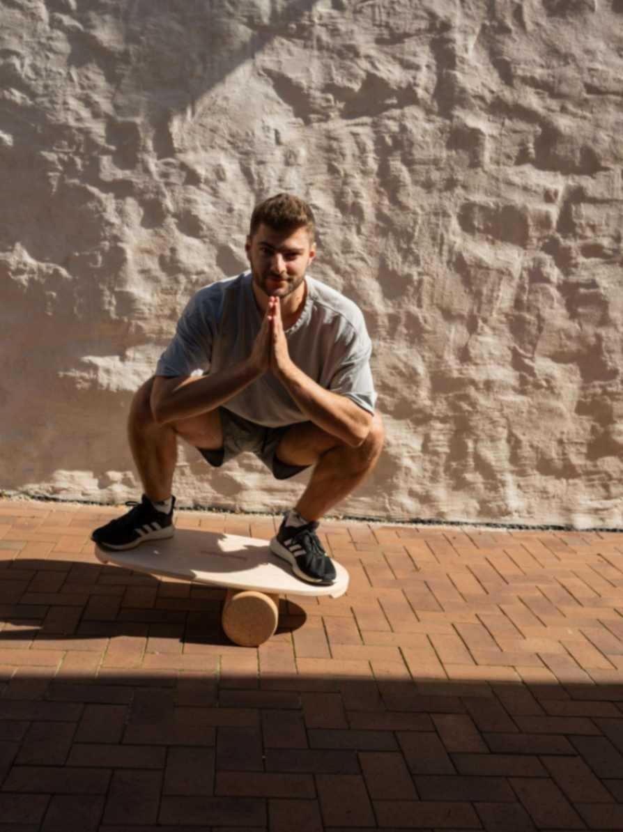 🧘 Round Balance Board With Exercise Roll - Side Logo | Versatile ...