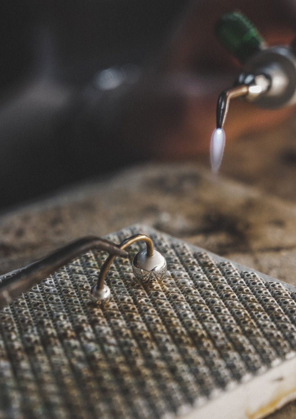 8. Crafting process of NO MORE Big Bomb Multisize Ring in silver, showcasing sustainable handmade craftsmanship