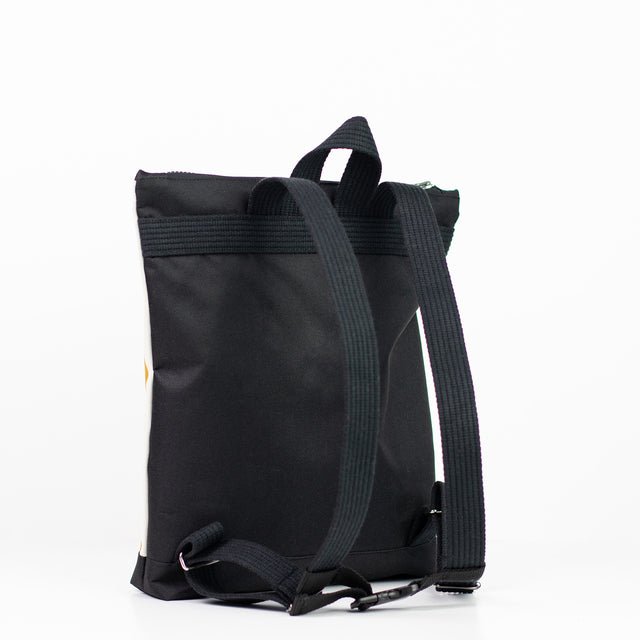 11. Back view of Muni backpack showing black adjustable straps