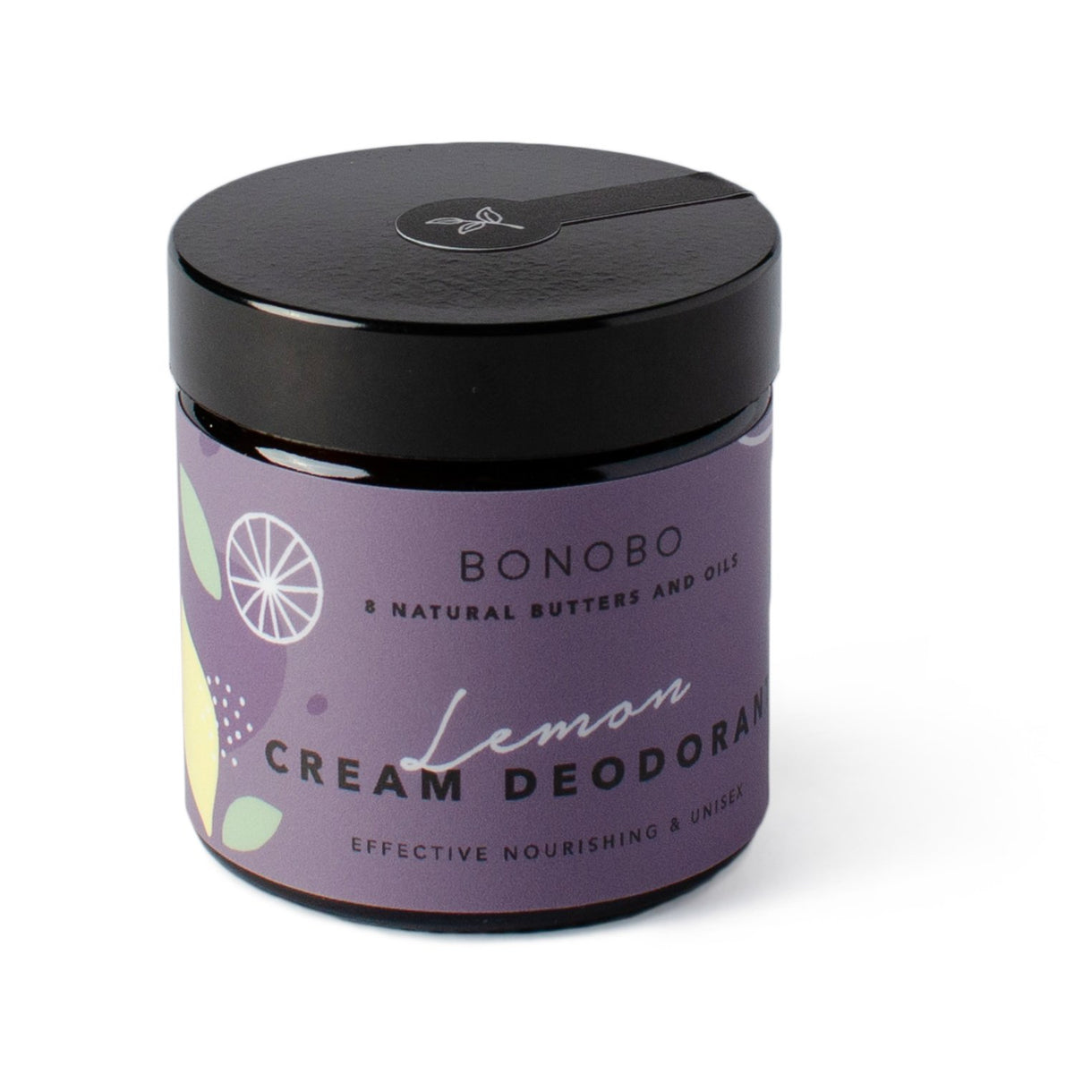 5. Close-up of BONOBO Lemon Deodorant-Cream jar showing label and design