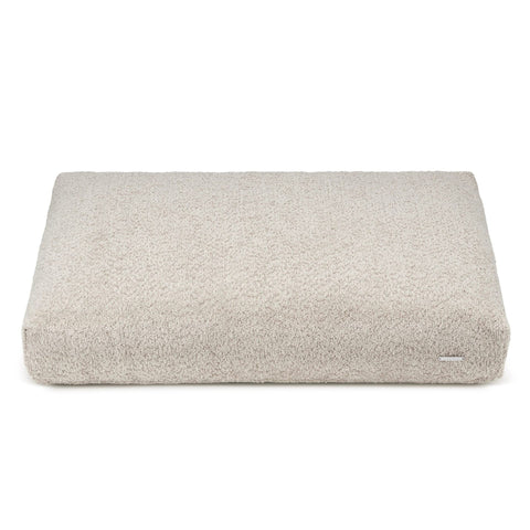 2. Light beige Buklaa dog cushion by Labbvenn, featuring a textured loop yarn design on a clean white background, highlighting its soft and durable polyester cover.