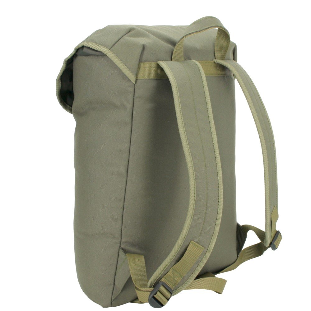 3. Side view of Noel Cafe Backpack in khaki, highlighting padded shoulder straps