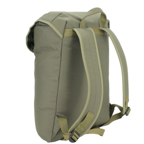 3. Side view of Noel Cafe Backpack in khaki, highlighting padded shoulder straps