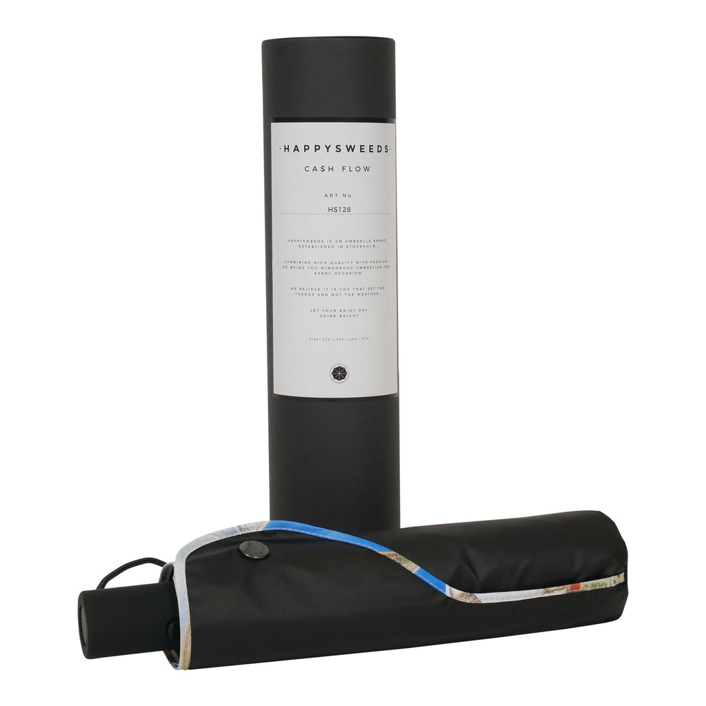 5. Cash Flow umbrella in black case with HAPPYSWEEDS branding
