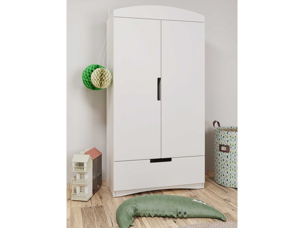 9. Kocot Kids white Classic wardrobe in playful children's room with toys