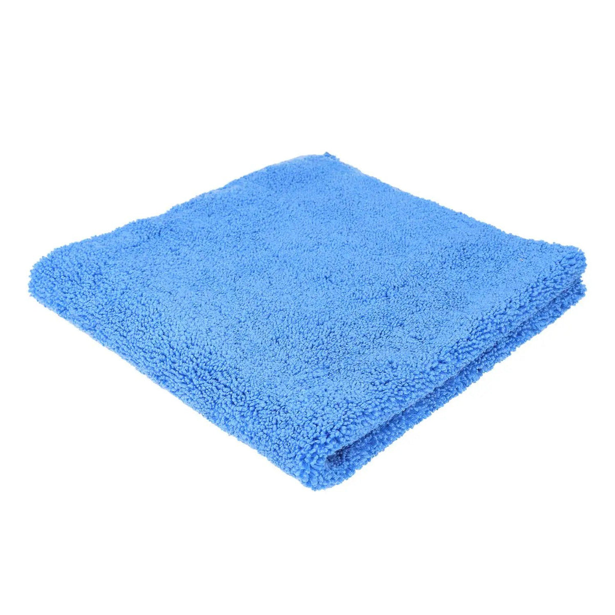 4. Blue microfiber cloth folded neatly on white background
