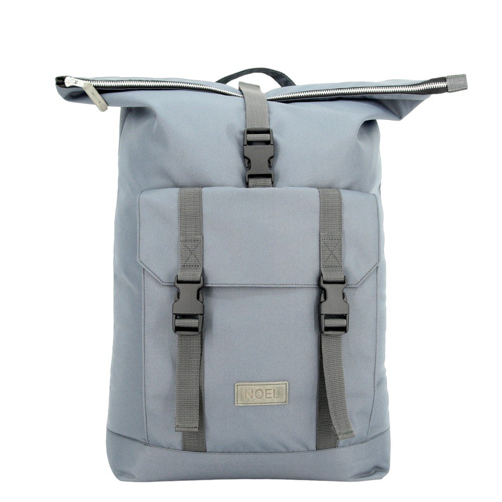 1. Noel Cliff 25L light grey backpack with front pocket and buckle closure, studio shot