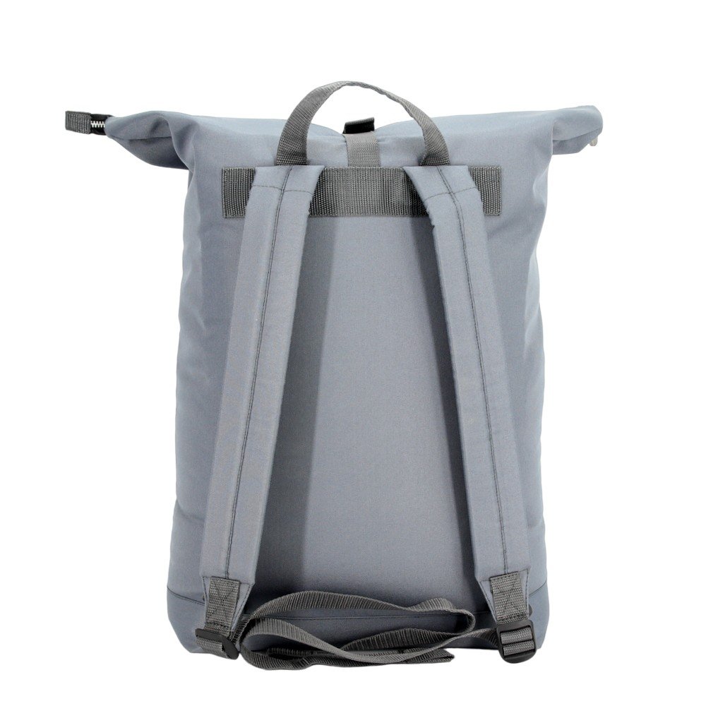 6. Rear view of Noel Cliff 25L light grey backpack showing straps and back panel