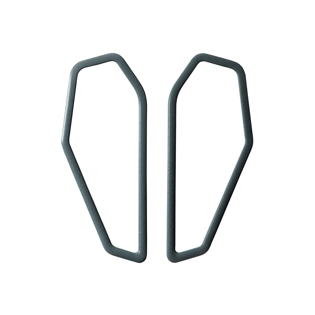 4. Lisa Kroeber Jewellery Color Frames Earrings in dark blue, studio shot