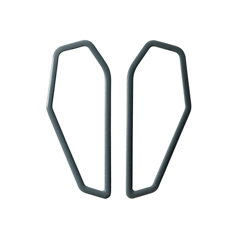 4. Lisa Kroeber Jewellery Color Frames Earrings in dark blue, studio shot