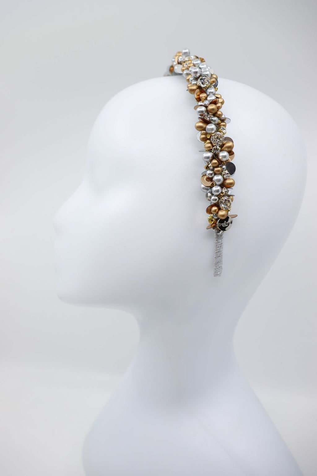 5. Close-up of Eva Oherjus Lena headband showcasing intricate bead and sequin details