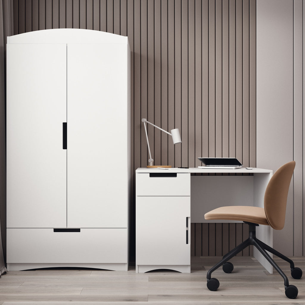 1. White Kocot Kids desk with chair and lamp in modern child's room setting