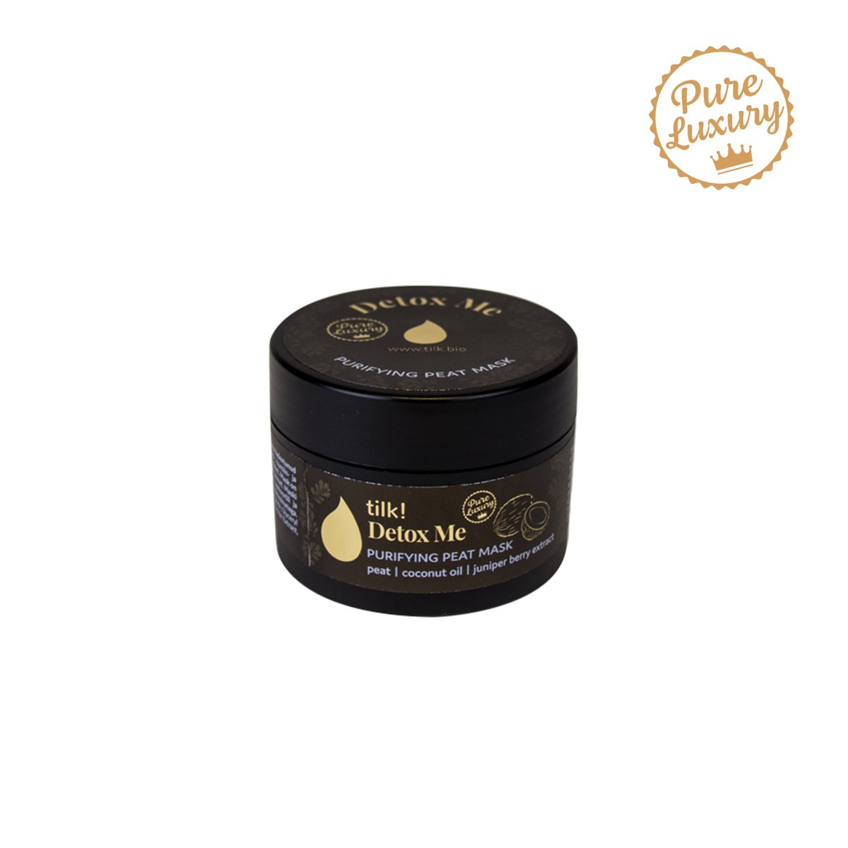 2. Tilk! Detox Me Deeply Purifying and Moisturising Face Mask with Peat, 50ml, closed jar with Pure Luxury badge