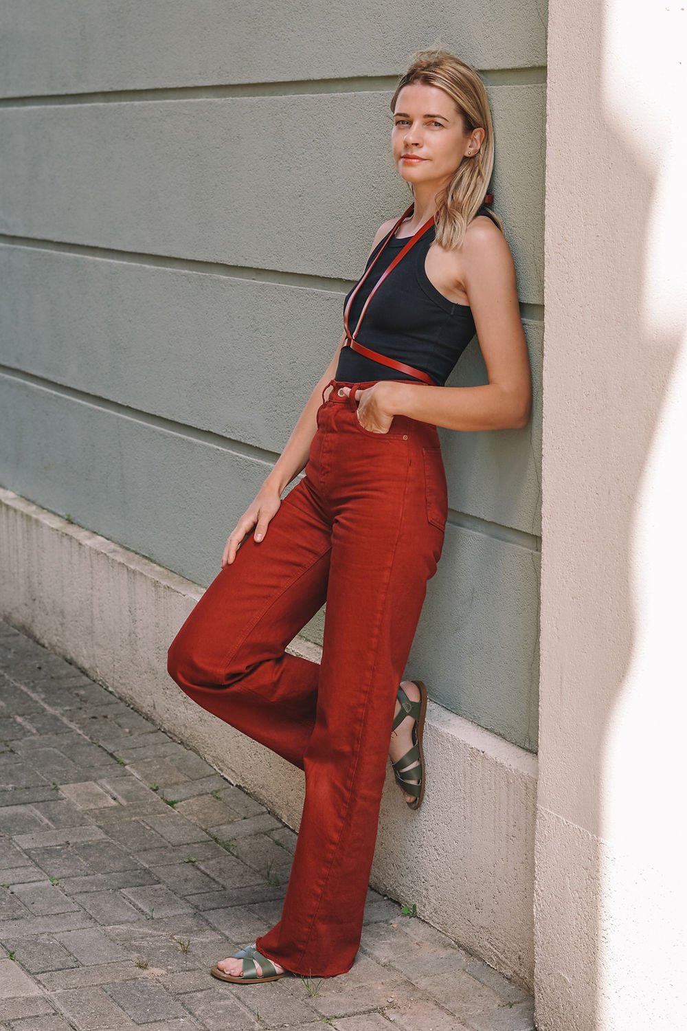 7. Size chart for RR body harness showing measurements for chest, waist, and hips