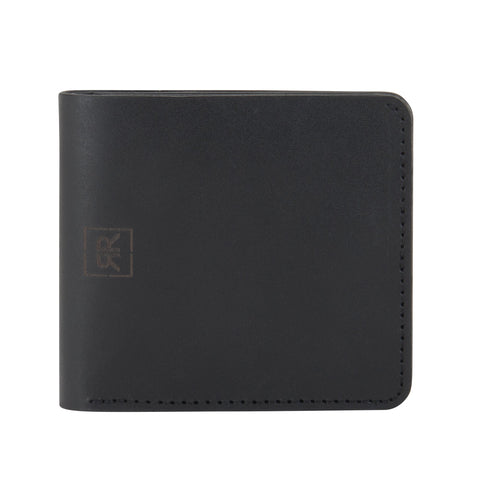 3. Back view of black RR Billfold Wallet featuring subtle RR logo detail