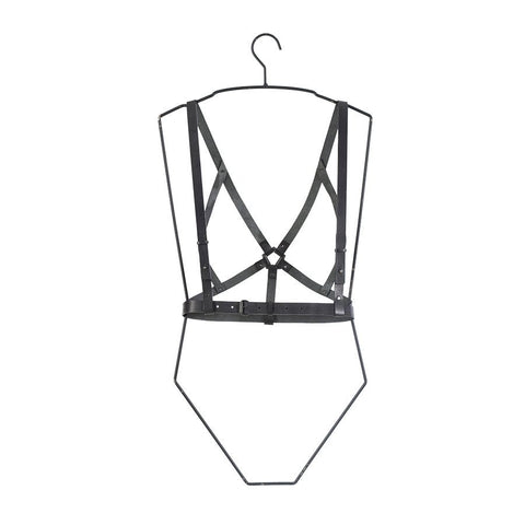 4. Studio shot of RR Body Harness No 5 in black, highlighting design and structure