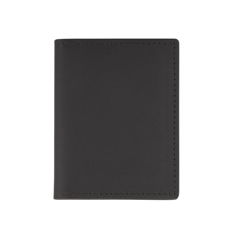 2. Front view of black RR ID Billfold Wallet in genuine leather with elegant design