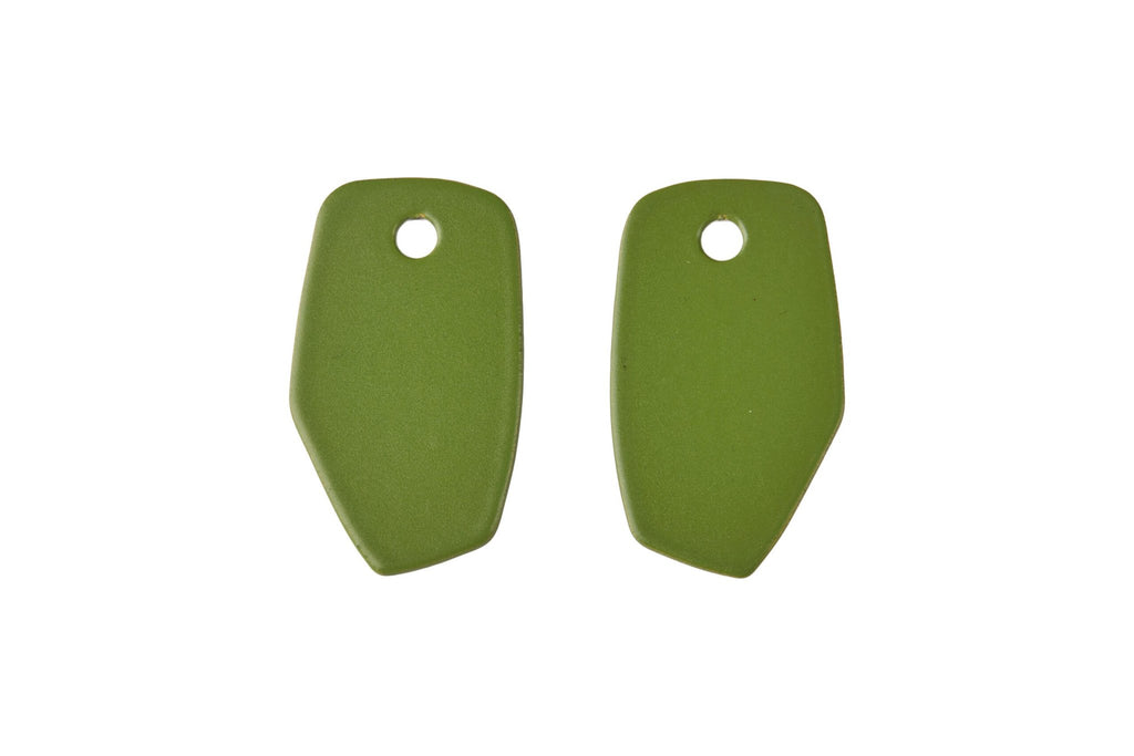 14. Olive green Lisa Kroeber Jewellery Earrings Mix&Match PLATES shown in studio