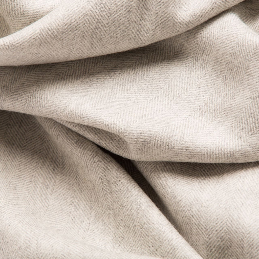 2. Close-up of Alpaka natural baby alpaca fabric in beige, showing texture and softness