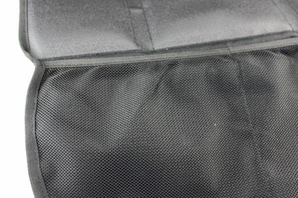 3. Close-up of black Ezi Mat 3 in 1 seat protector fabric texture