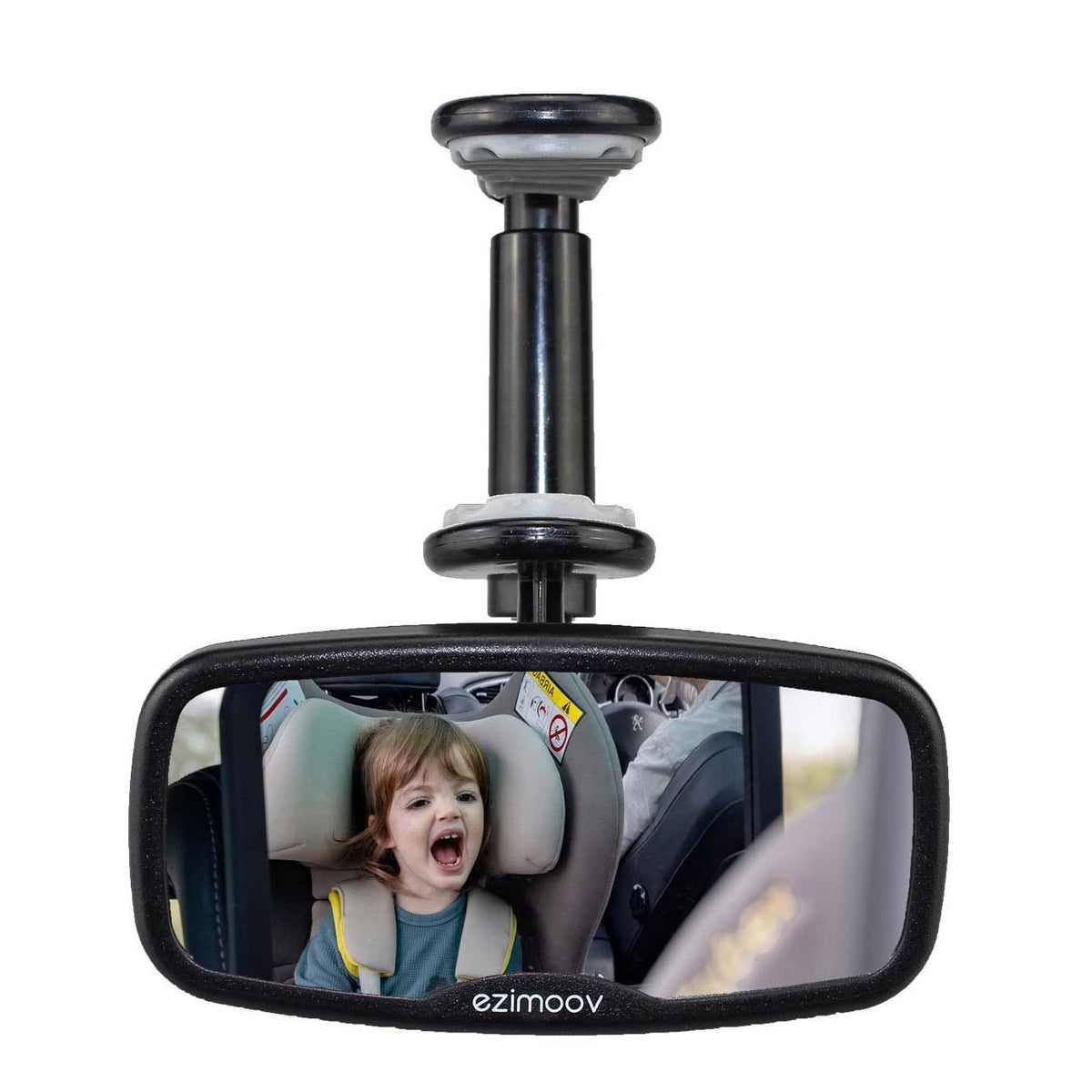 8. Ezimoov EZI Mirror Clip showing child in car seat reflection