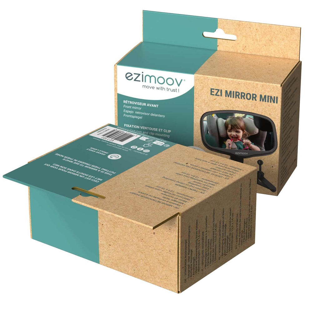 10. Open packaging of Ezimoov EZI MIRROR MINI with product image and details