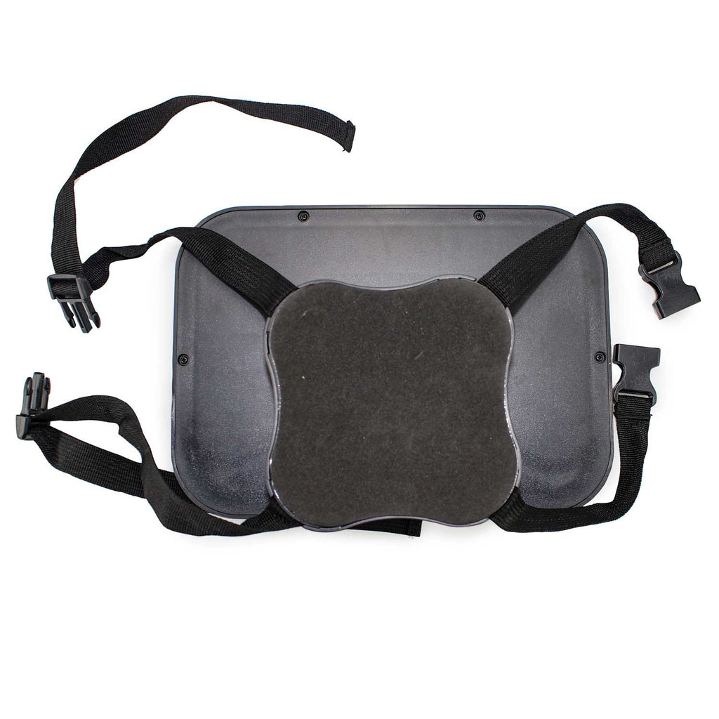 9. Back view of Ezimoov EZI MIRROR SQUARE with secure attachment straps